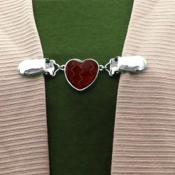 Klipsutin Abelle-Hjerte og slvklips 