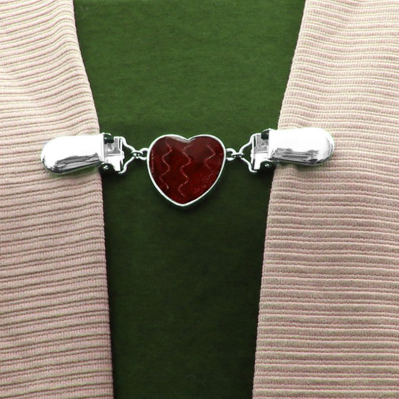 Klipsutin Abelle-Hjerte og slvklips 