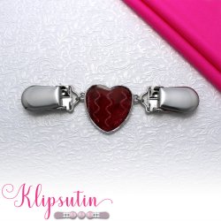 Klipsutin Abelle-Hjerte og slvklips 