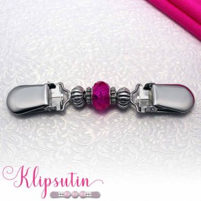 Klipsutin Helina-Rosa med slvklips