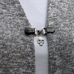 Klipsutin Skull-Slv med sorte clips