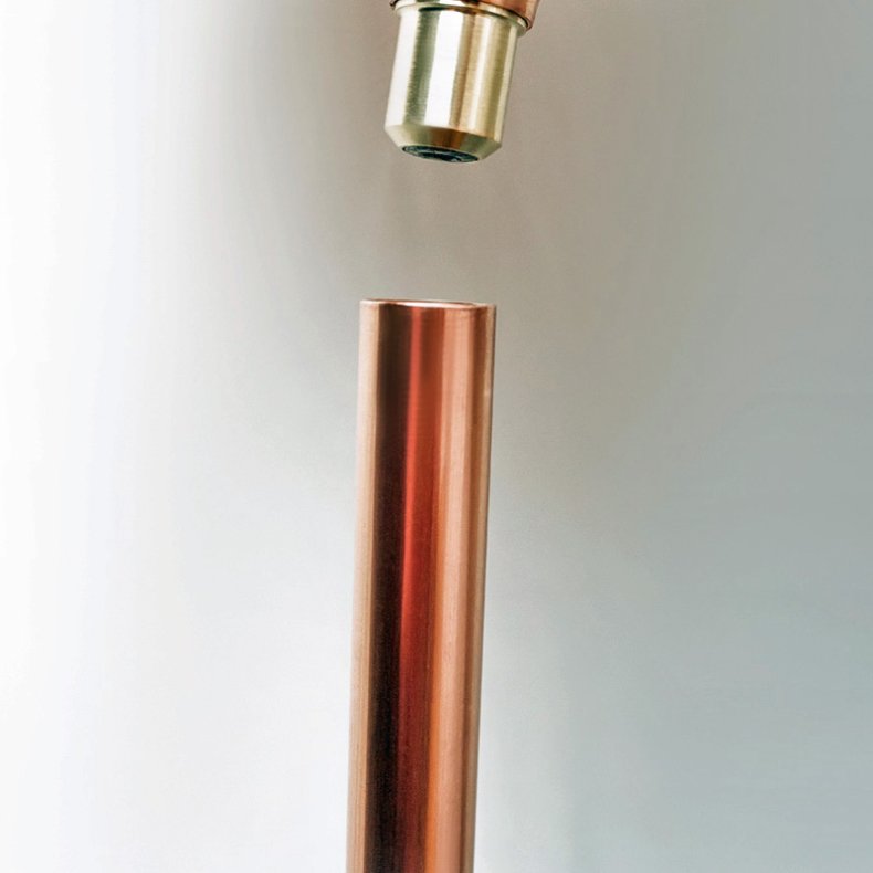 Copper rain gauge