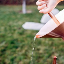Copper rain gauge