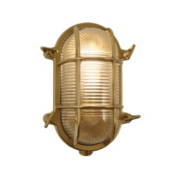 SKOTLAMPE oval-17,5 cm-IP54 Messing 