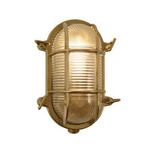 SKOTLAMPE oval-17,5 cm-IP54 Messing 