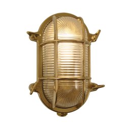 SKOTLAMPE oval-20 cm-IP54 Messing 