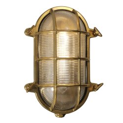 SKOTLAMPE oval-23,5 cm-IP54 Messing