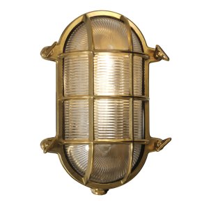 SKOTLAMPE oval-23,5 cm-IP54 Messing