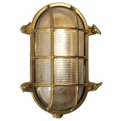 SKOTLAMPE oval-26,5 cm-IP54 Messing