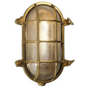 SKOTLAMPE oval-26,5 cm-IP54 Messing