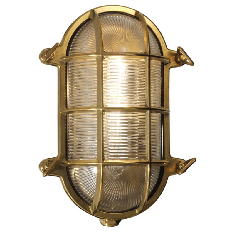 SKOTLAMPE oval-26,5 cm-IP54 Messing