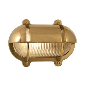 SKOTLAMPE oval-18,2 cm-IP54 Messing