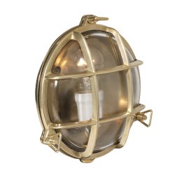 SKOTLAMPE rund-19,3 cm-IP54 Messing
