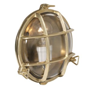 SKOTLAMPE rund-21,5 cm-IP54 Messing