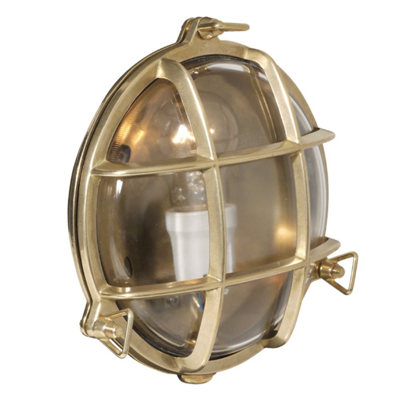 SKOTLAMPE rund-21,5 cm-IP54 Messing