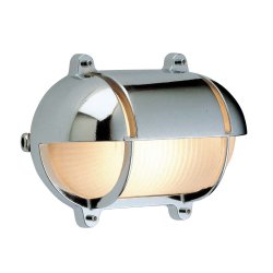 SKOTLAMPE oval-18,2 cm-IP54 Forkromet messing