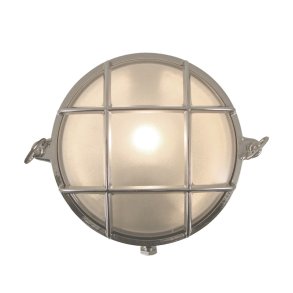 SKOTLAMPE rund-15,5 cm-IP54 forkromet messing