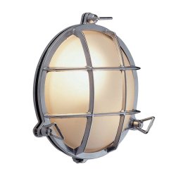 SKOTLAMPE rund-19,3 cm-IP54 Forkromet messing