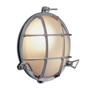 SKOTLAMPE rund-19,3 cm-IP54 Forkromet messing