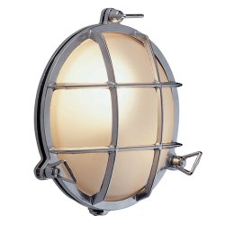 SKOTLAMPE rund-21,5 cm-IP54 Forkromet messing