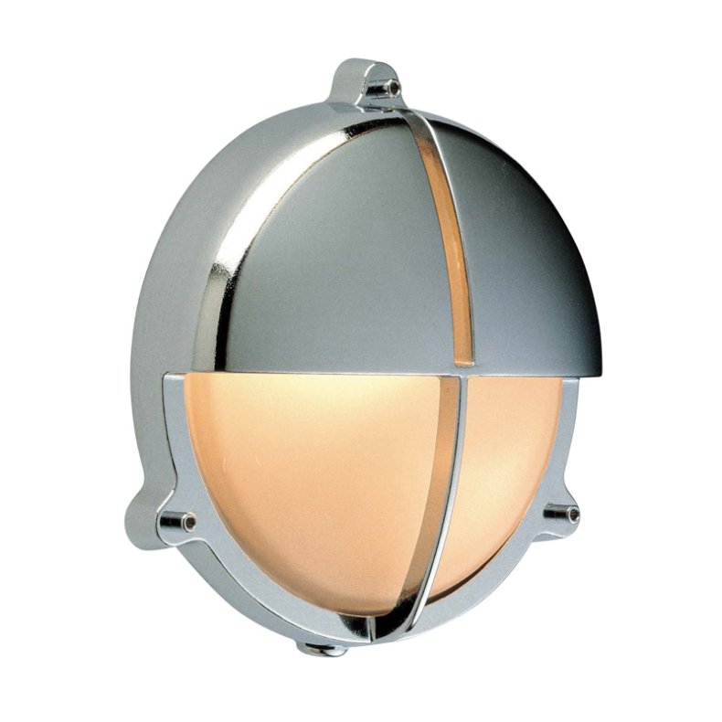 SKOTLAMPE rund-20 cm-IP54 Forkromet messing