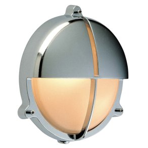 SKOTLAMPE rund-22,6 cm-IP54 Forkromet messing