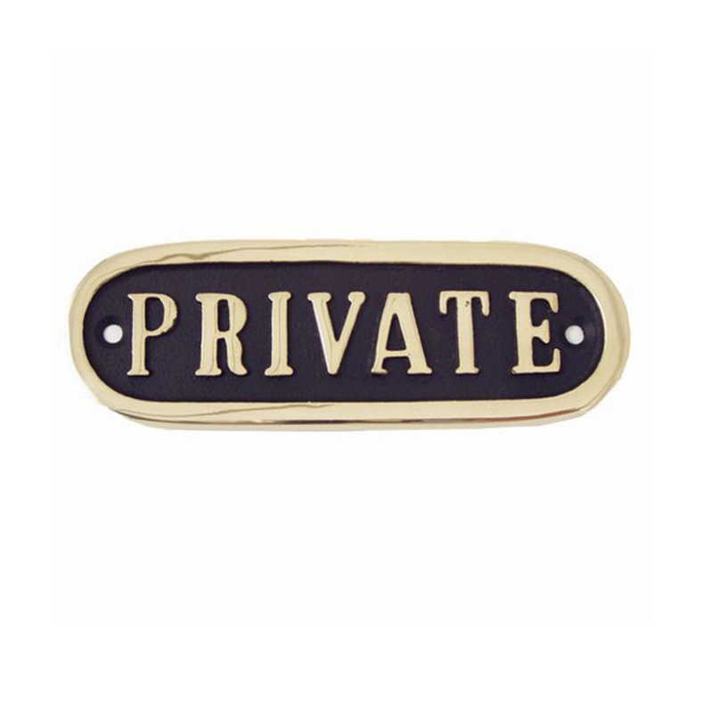 Door sign PRIVATE -11 x 3,5 cm</br> 