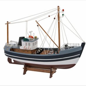 Fischkutter <br>L 40 H 32 grau und wei