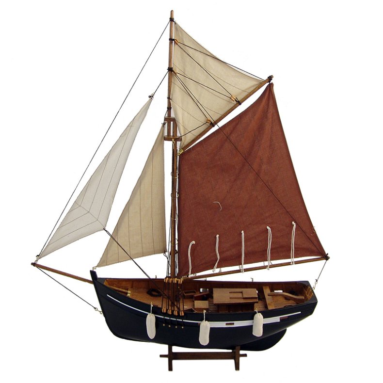 Fjord Fischerboot - L 59 x H 54 schwarz