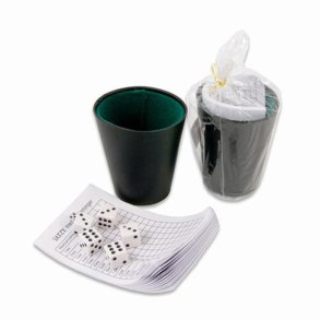 Yatzy -plastic cup, 5 dice and block</br> 