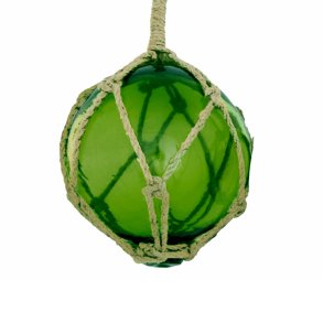 Glass float -  green -  12.5 cm 