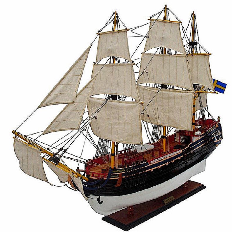 Ostindiefararen Gtheborg - L 80 x B18 x H 76 cm