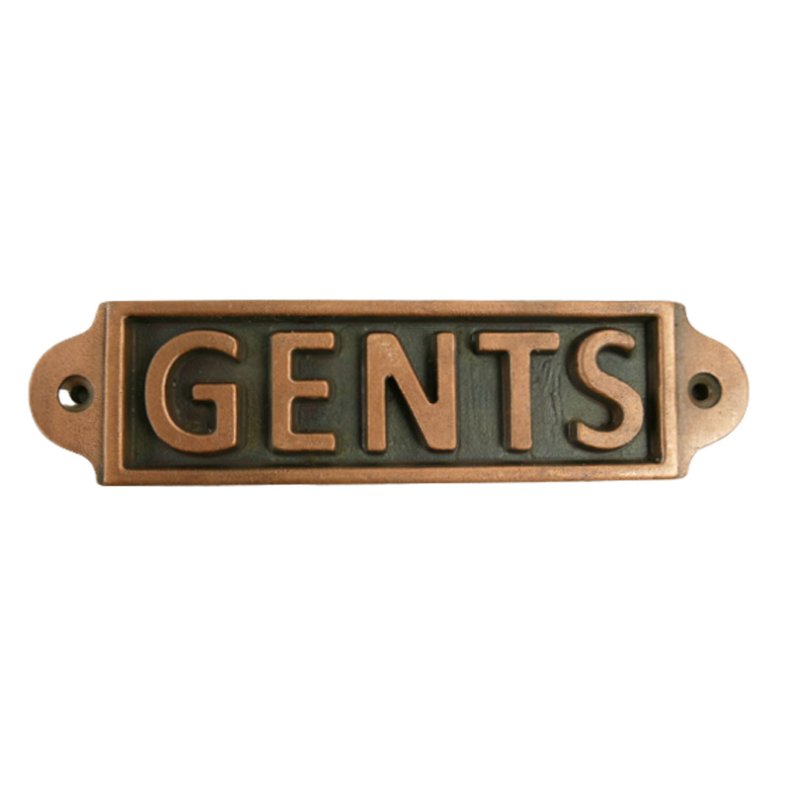 Skilt antiklook-Gents-kobberfarvet