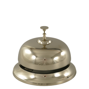 Reception bell - 14 x 20 cm  - Chrome