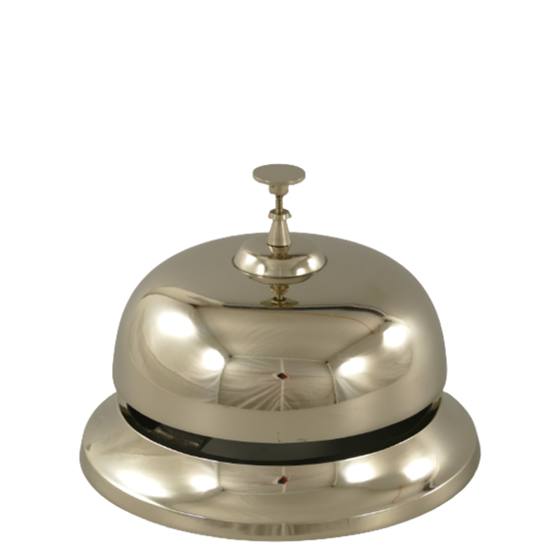 Reception bell - 14 x 20 cm  - Chrome