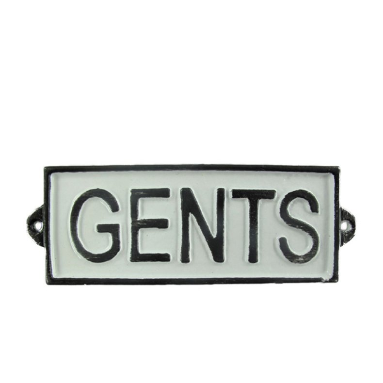 Skylt emalj - Gents - svart