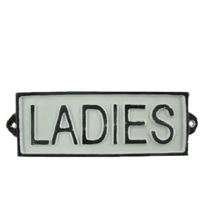 Skilt emalje-Ladies-sort