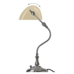 BANKIR - chrome-plated brass - creme - H 43 cm