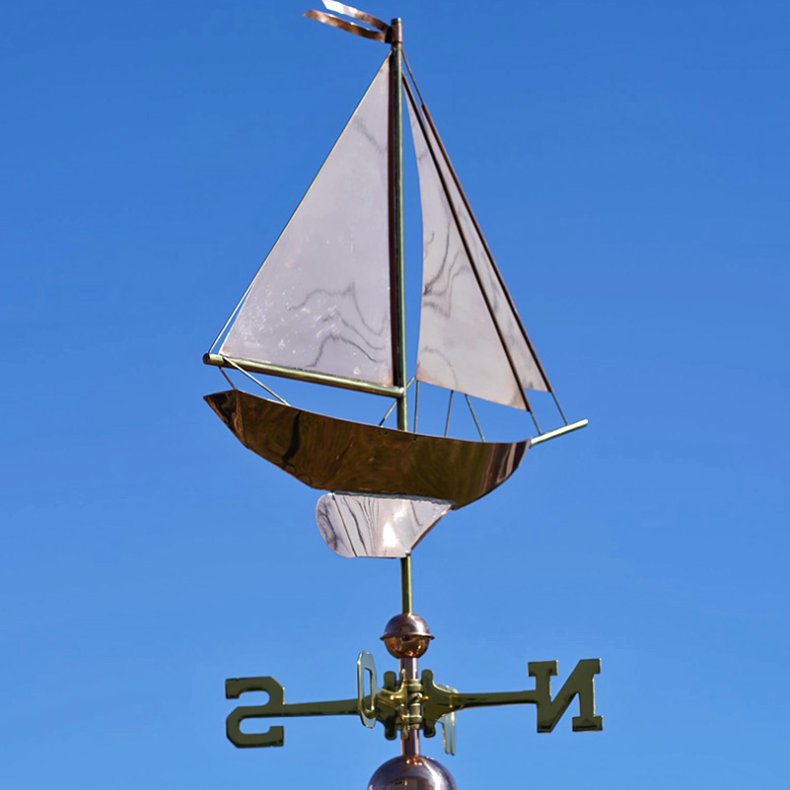 Weather vane boat 70 x 62 cm