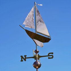 Weather vane boat 70 x 62 cm