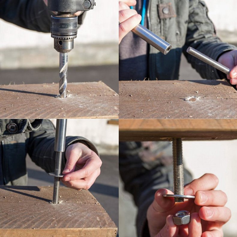 Weathervane bracket - Threaded rod set