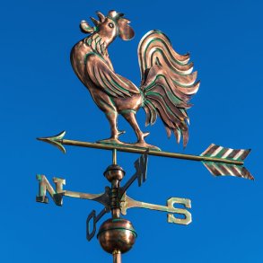 Weathervane - Rooster oxidized 63 x 52 cm