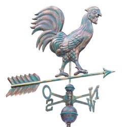 Weathervane - Rooster oxidized 75 x 59 cm