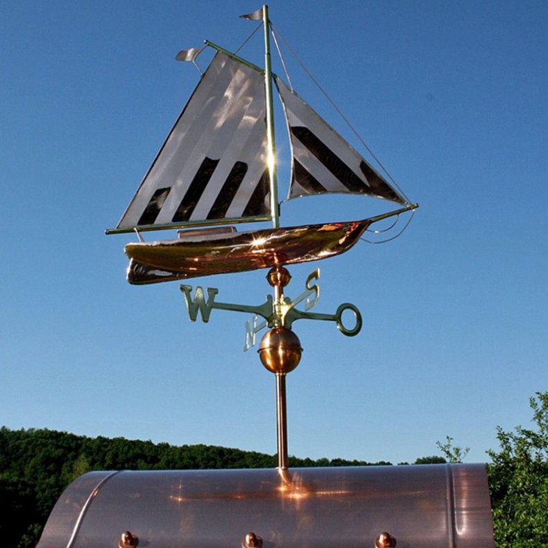 Wetterfahne - Segelboot 76x76 cm