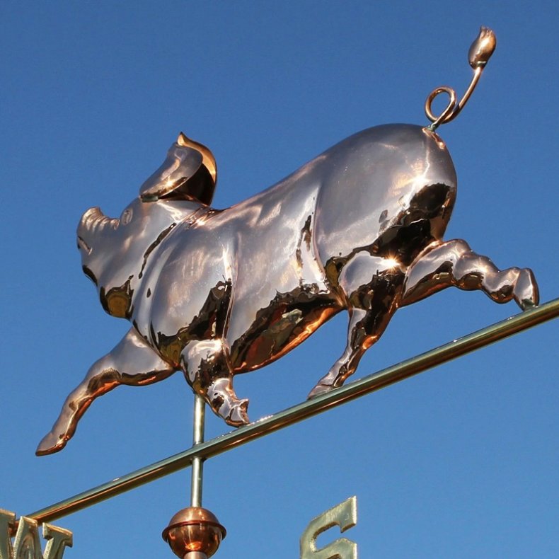 Weather vane - Pig 70 x 36 cm
