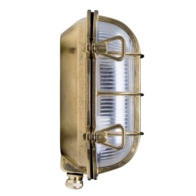 SKOTLAMPE oval-22,5-IP44 Messing  