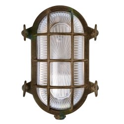 SKOTLAMPE oval-22,5-IP44 Messing  