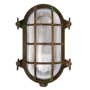 SKOTLAMPE oval-22,5-IP44 Messing  