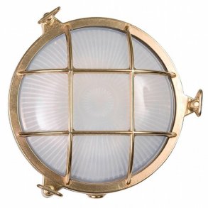 SKOTLAMPE rund-21 cm-IP44 Messing