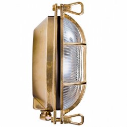 SKOTLAMPE rund-21 cm-IP44 Messing